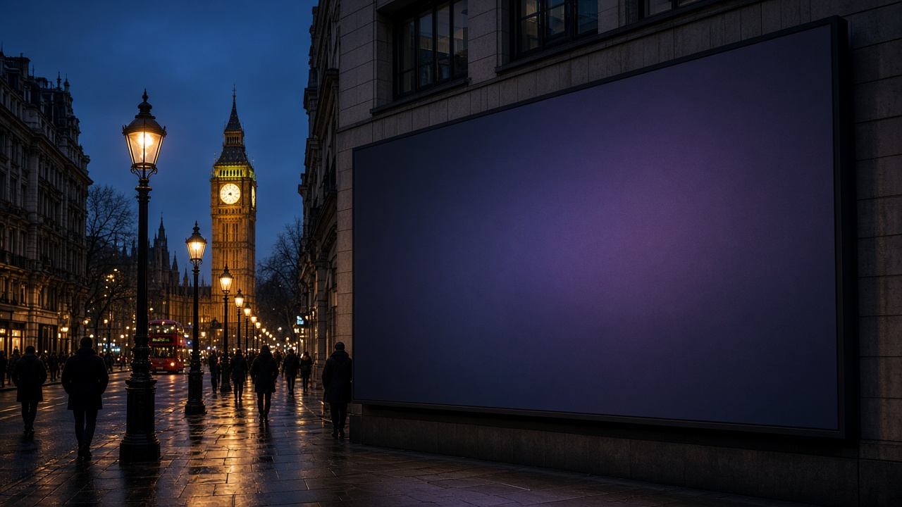 Londra’da yol kenarı dijital billboard