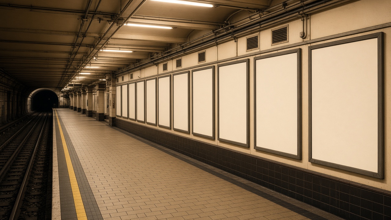 Londra metrosunda reklam alanları